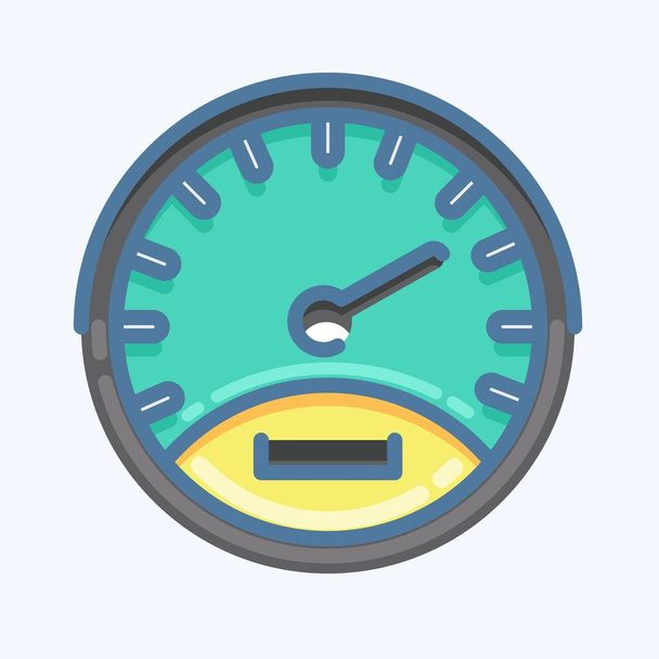 Icon Speedometer. suitable for education symbol. doodle style. simple design editable. design template vector. simple illustration - Vector, Imagen