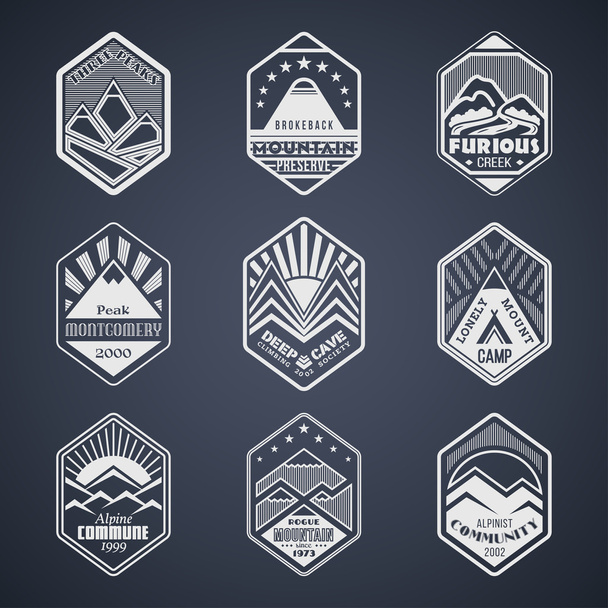 Set badge per montaggio1bianco
 - Vettoriali, immagini