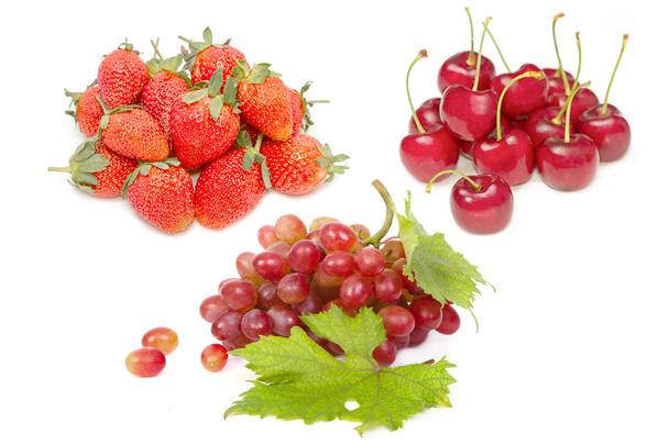 group of fresh red fruit for healthy nutrition - Photo, Image
