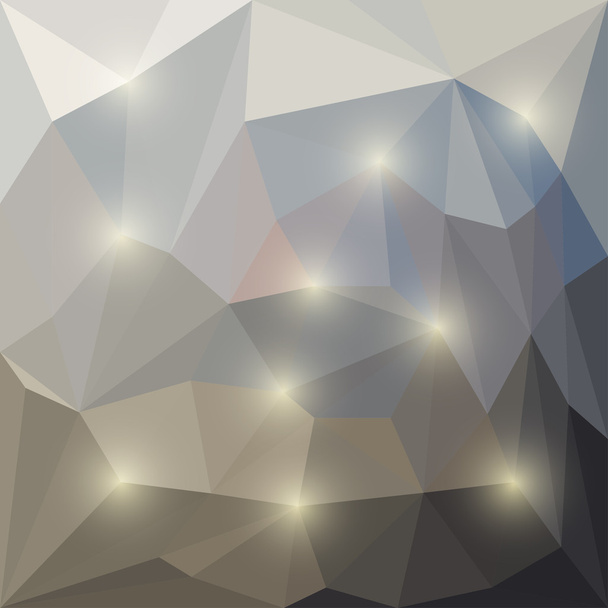 Abstract geometric polygonal triangular background with glaring lights for use in design - Vector, Image