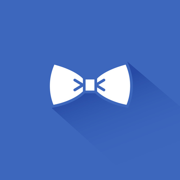 Flat long shadow bow tie icon - Vector, Image