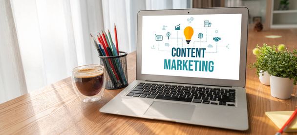 Content marketing for modish online business and e-commerce marketing strategy - Photo, Image