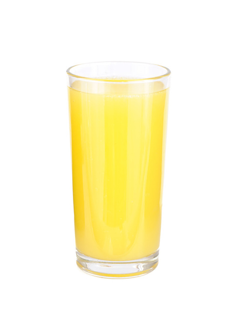 Bicchieri di succo d'arancia su sfondo bianco
 - Foto, immagini
