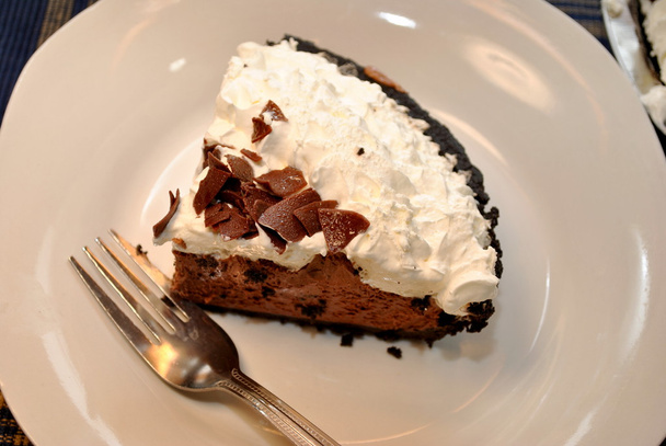 czekoladowe ciasto z kremem - Zdjęcie, obraz