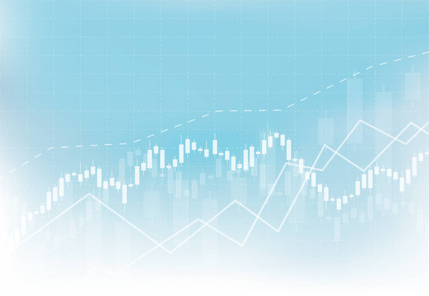 Business candle stick graph chart of stock market investment trading on white background design. Bullish point, Trend of graph. Vector illustration - Vektori, kuva