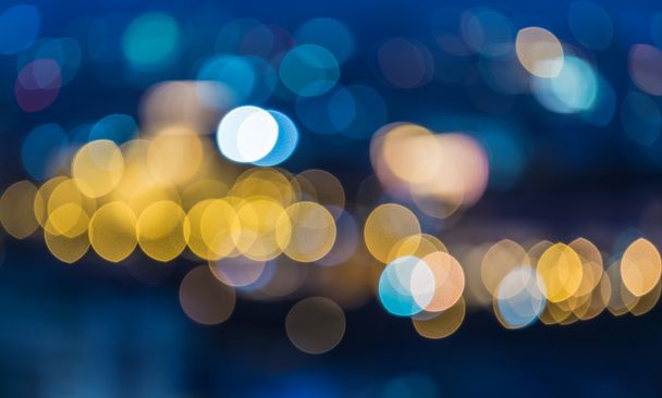 Abstract blur bokeh background of City light on bright - Foto, Imagen