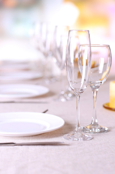 Table setting in restaurant - Photo, Image