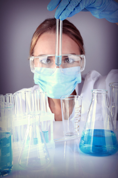 Laboratory assistant making medical test in laboratory - Fotó, kép