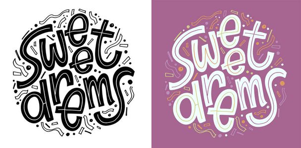 Cute hand drawn motivation lettering phrase postcard. Lettering design fot t-shirt. - Vektor, obrázek