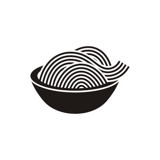 Espaguetis o icono de fideos
 - Vector, imagen