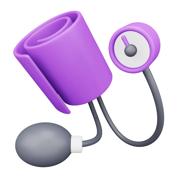 Blood pressure 3D rendering isometric icon. - Vector, Imagen