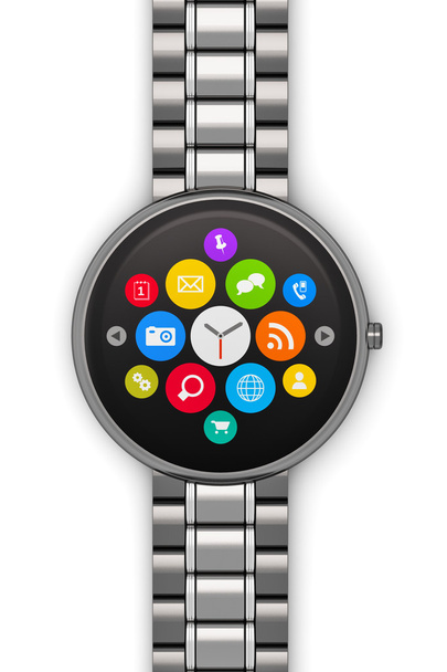 Stainless steel luxury smartwatch - Photo, Image