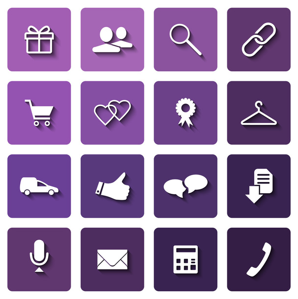 Shopping icons set  - Vector, Image