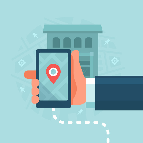 Smart Devices in Local Business Marketing - Vector, Image