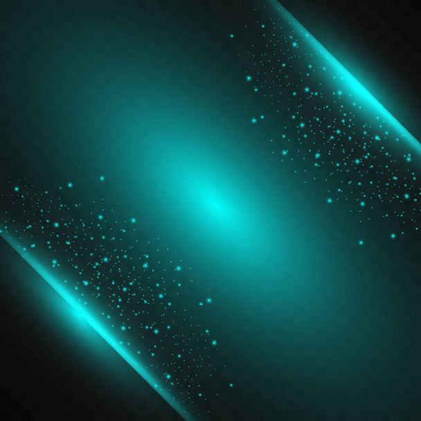 The beautiful star exploded into a bright radiance. Glowing stripes on a transparent background. Glowing abstract background with sparkles and dust - Vecteur, image