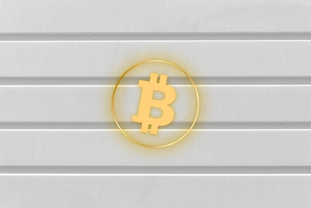 Baner Bitcoin BTC. BTC monety kryptowaluta koncepcja baner tło. - Zdjęcie, obraz