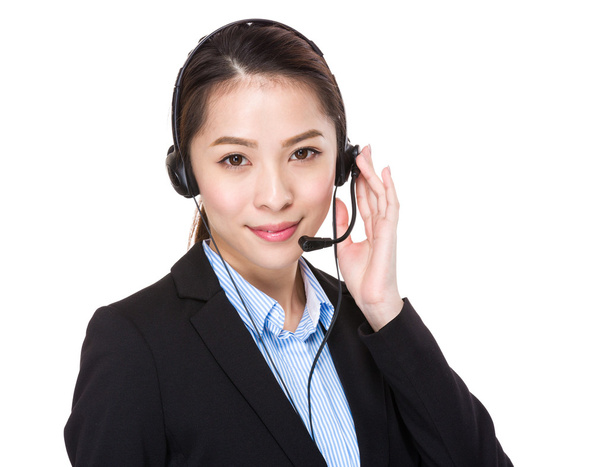 Asian female customer services operator - Photo, Image