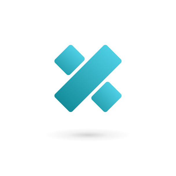 Letra X por ciento icono del logotipo elementos de plantilla de diseño
 - Vector, Imagen