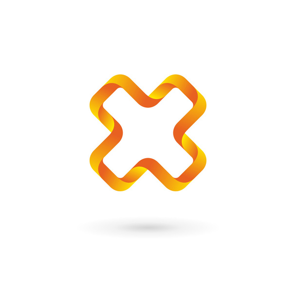 Letra X icono del logotipo elementos de plantilla de diseño - Vector, Imagen
