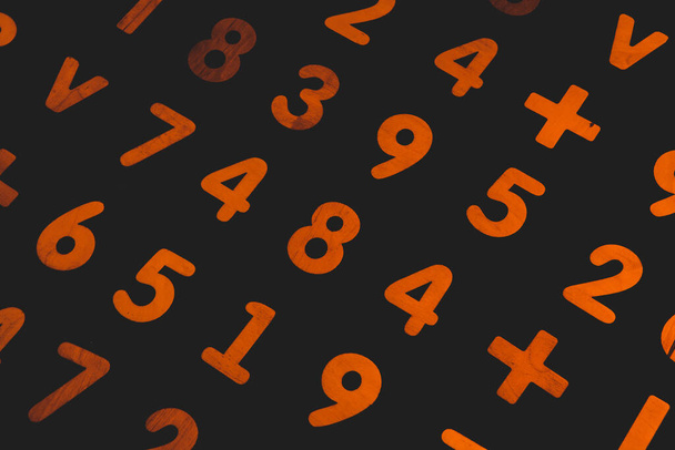 Background or texture of numbers. Finance data concept. Mathematic. Seamless pattern with numbers. Finance concept.  - Fotoğraf, Görsel