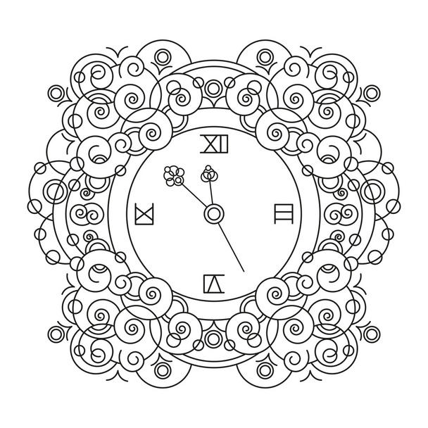 Vintage wall clock - Vector, Image
