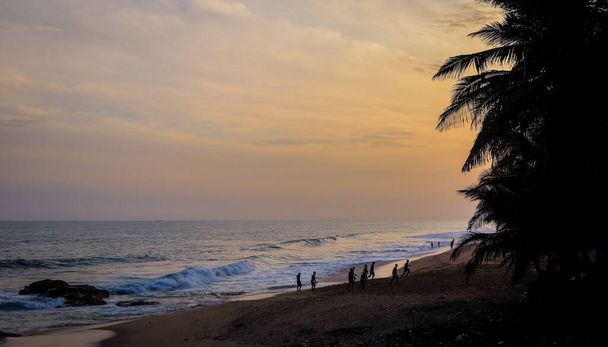 Sunset View to the Evening Cape Coast city in Ghana, West Africa - Foto, imagen