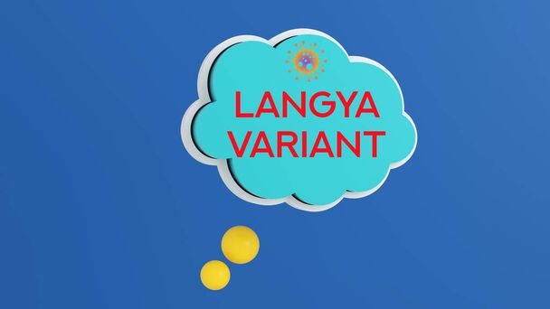  Langya variant speech bubble - Foto, Imagem