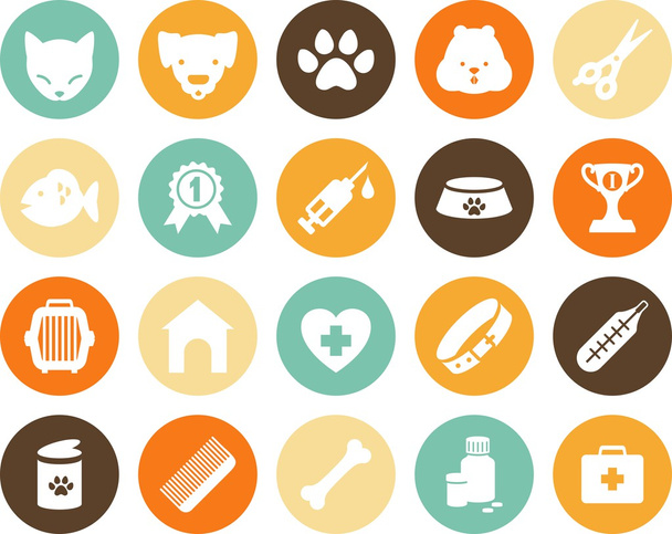 Conjunto de iconos veterinarios
 - Vector, imagen