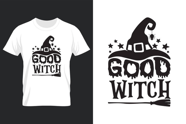 Good Witch, Halloween SVG T Shirt Design - Vektor, obrázek
