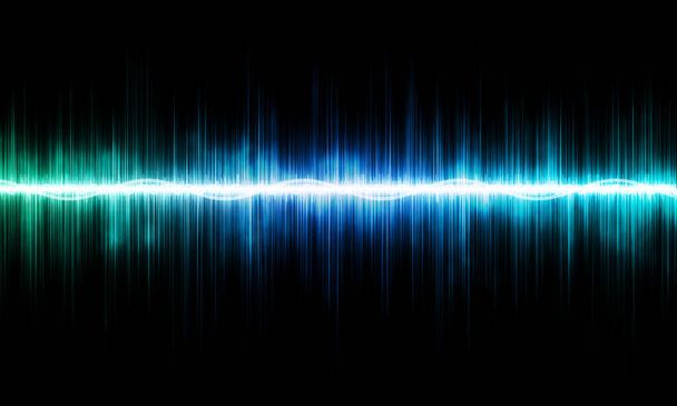 Γραμμικό ηχητικό κύμα αφηρημένο υπόβαθρο με τεχνολογία φωνητικής μουσικής. Σχεδιασμός ηχητικών κυμάτων ροής. - Φωτογραφία, εικόνα