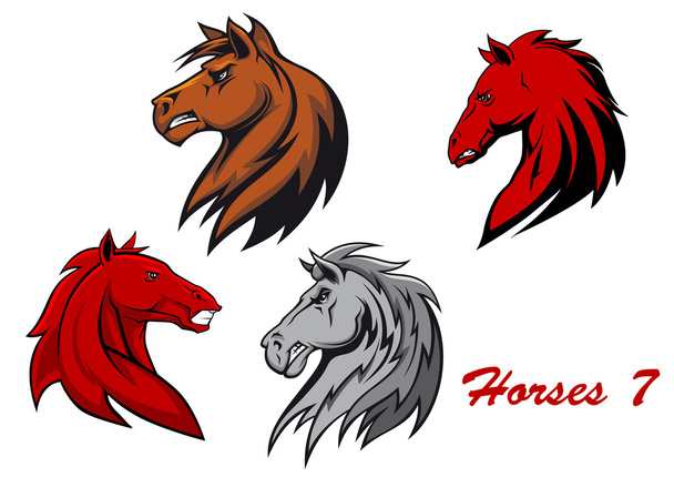 Cavallo stalloni personaggi dei cartoni animati
 - Vettoriali, immagini