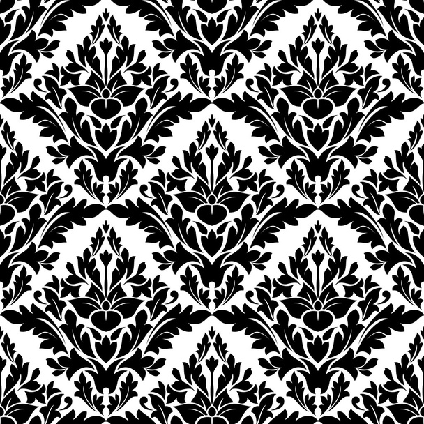 Beautiful floral seamless damask pattern - Vector, Image