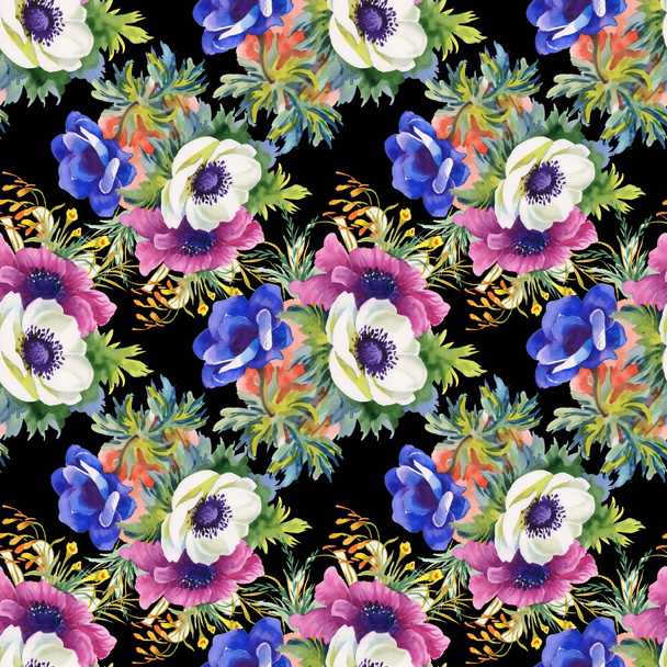 Colorful garden flowers background - Foto, afbeelding