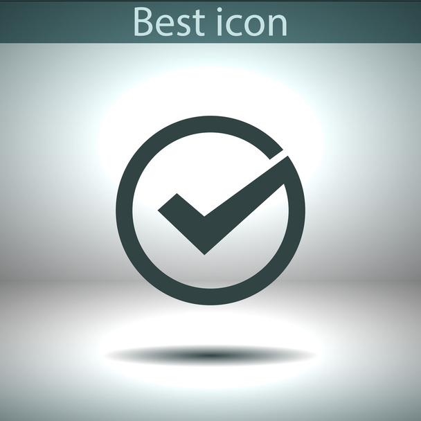 Confirm icon. Flat design style - Вектор, зображення
