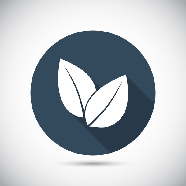 Leaf flat icon - Vector, Image