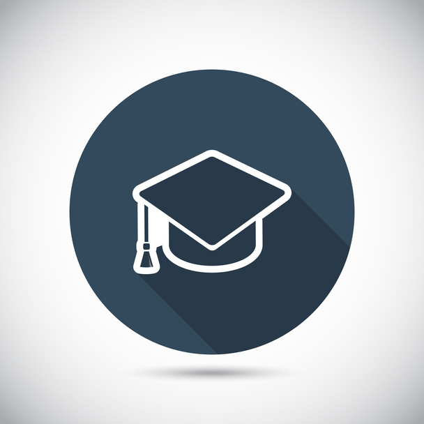 Graduation cap icon - Vetor, Imagem