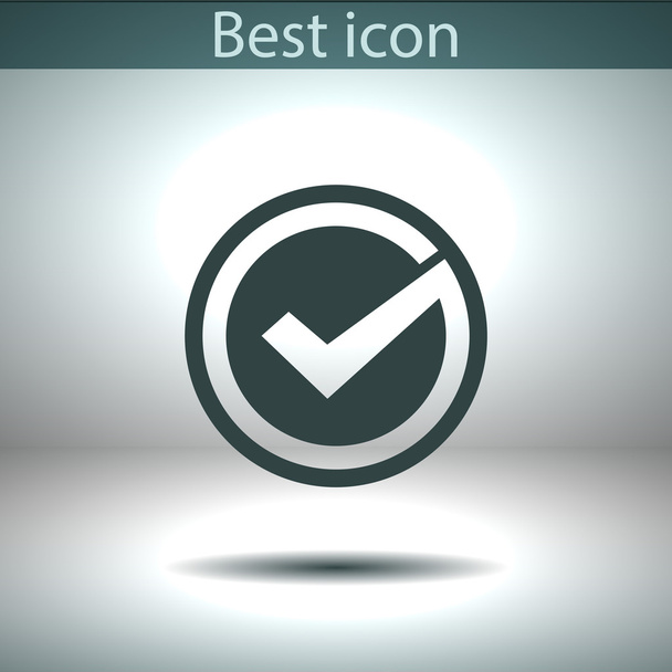 Confirm icon. Flat design style - Вектор,изображение