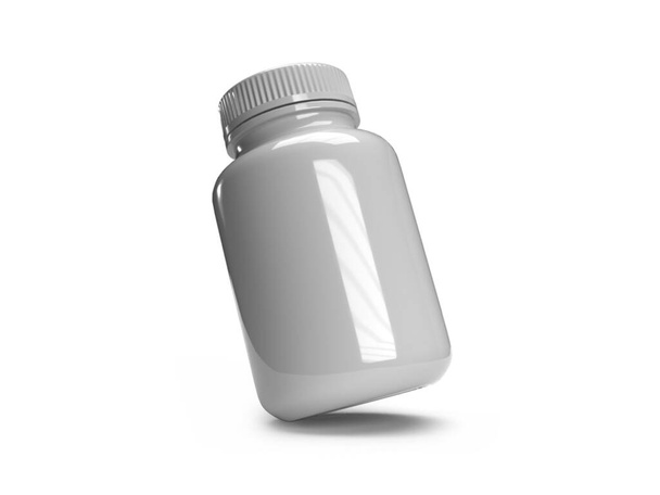 Medicine Bottle Jar 3D Görüntü İzole Arkaplan Sahnesi - Fotoğraf, Görsel