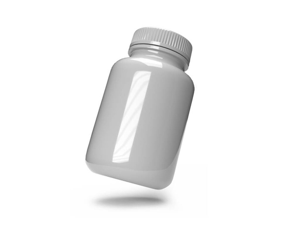 Lékárna láhev sklenice 3D ilustrace Mockup scéna na izolovaném pozadí - Fotografie, Obrázek