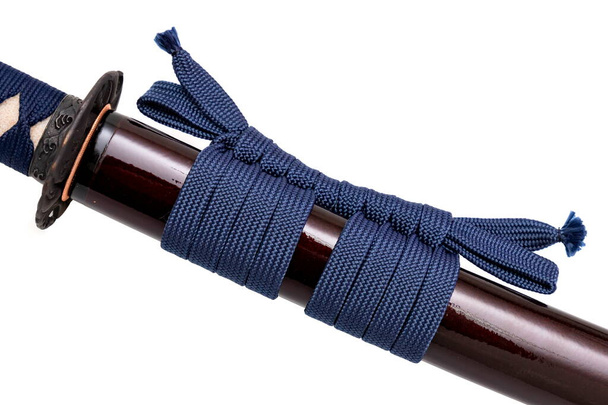 Navy Blue Sageo : Navy blue silk rope for tying. - Fotoğraf, Görsel