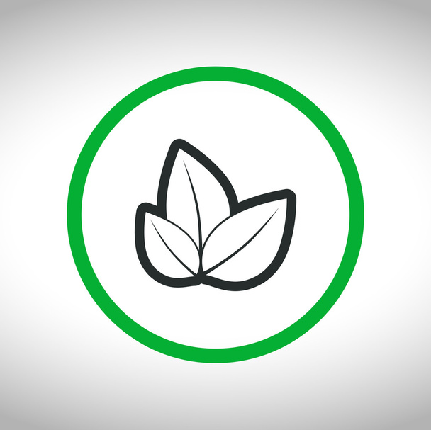 Leaf icon - Διάνυσμα, εικόνα