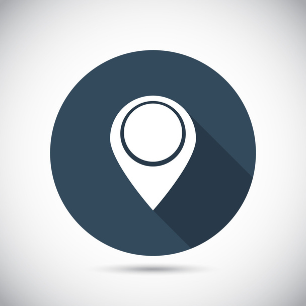 Map pointer flat icon - Vector, afbeelding