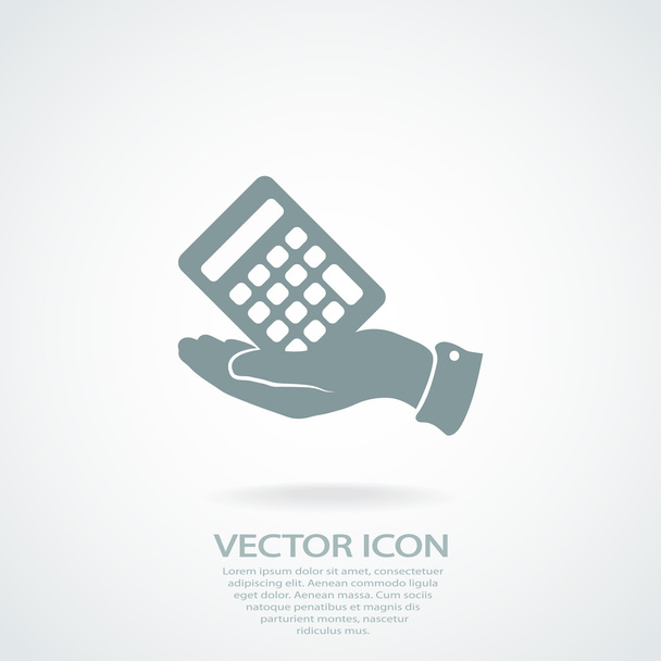 Calculator icon Flat design - Vetor, Imagem