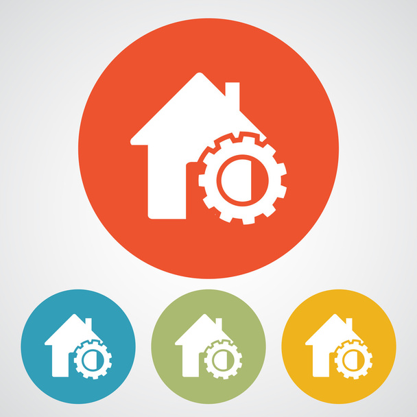 Flat House icon. - Vector, Image