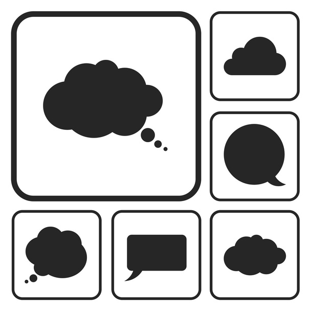 Speech bubble icon set - Vector, afbeelding