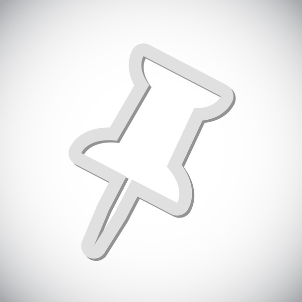 Push pin icon - Vector, Image