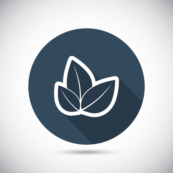 Leaf flat icon - Вектор,изображение