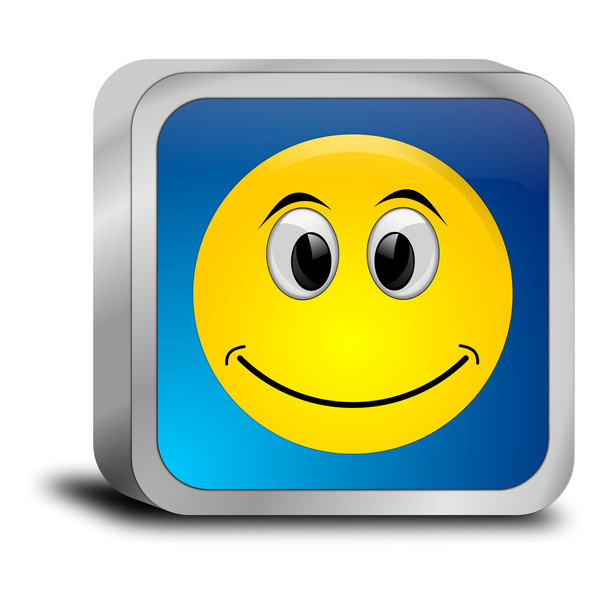 Button with smiling face - Photo, Image
