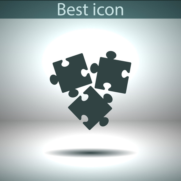 Puzzle piece icon - Vector, afbeelding