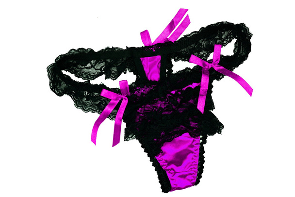 A pink panties close-up on the white background. - Photo, Image